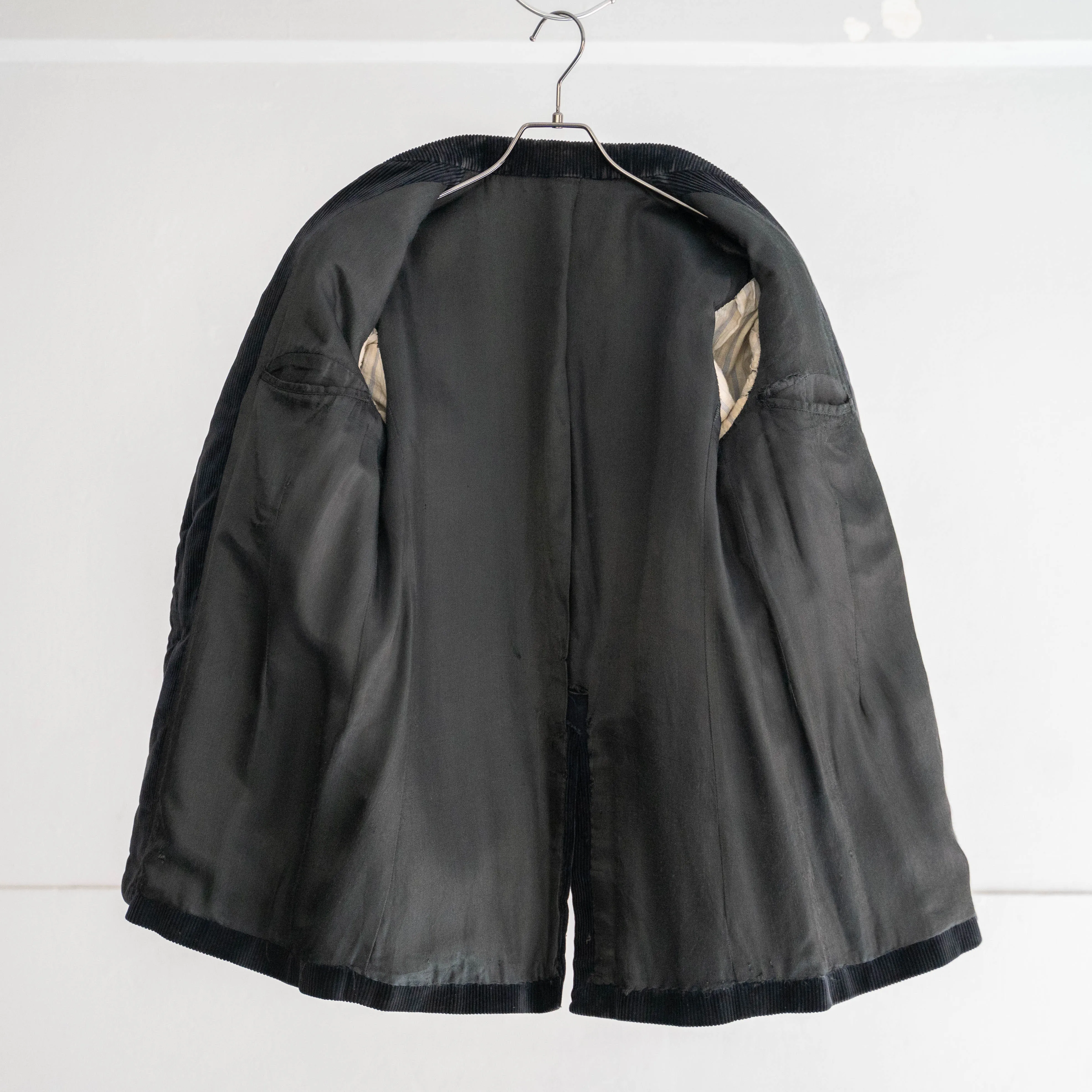 1950-60s France black corduroy tailored jacket 'mint condition'