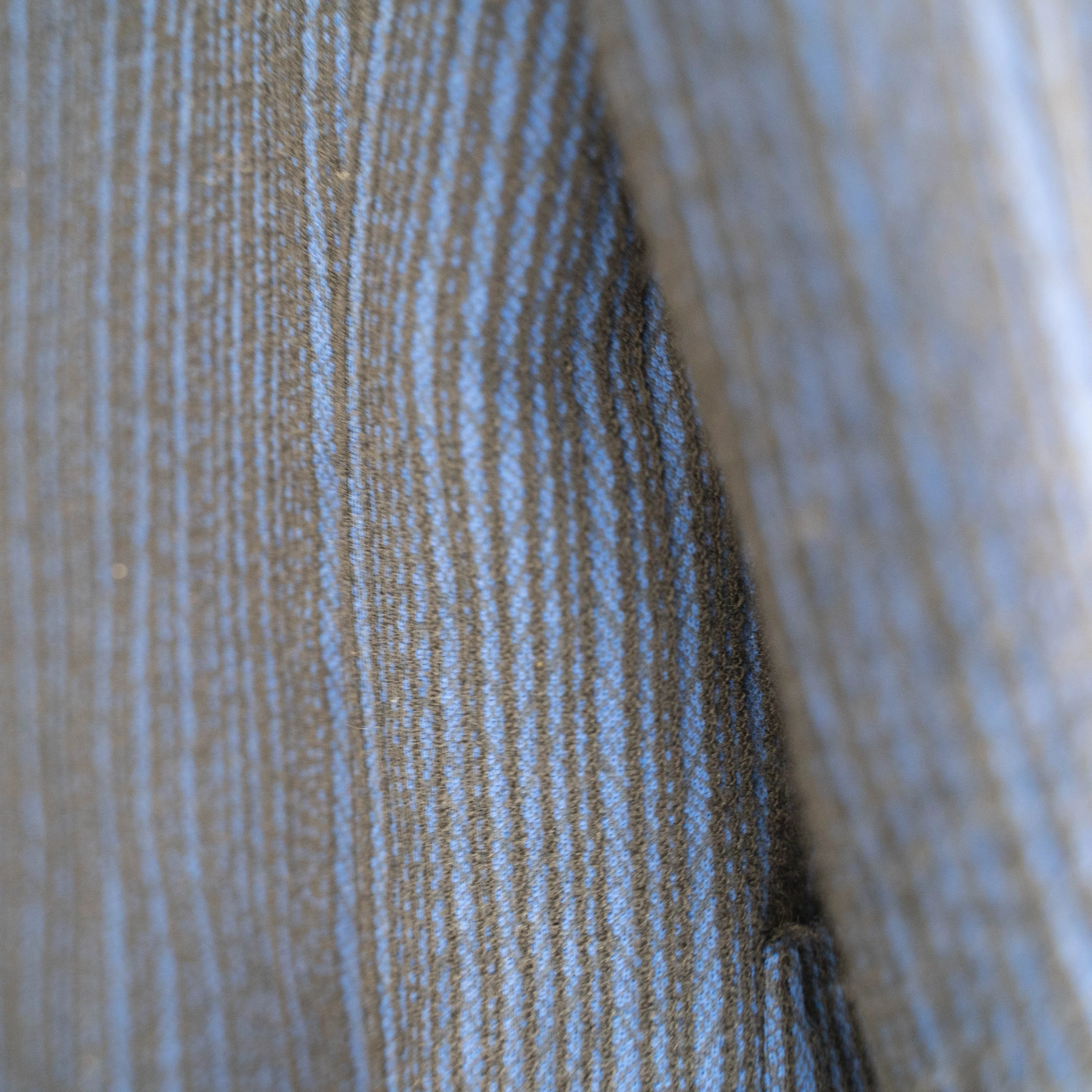 1970-80s Japan vintage blue×black random stripe tailored jacket