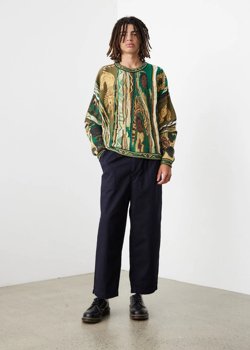 7G Knit Rasta Gaudy Crew Sweater