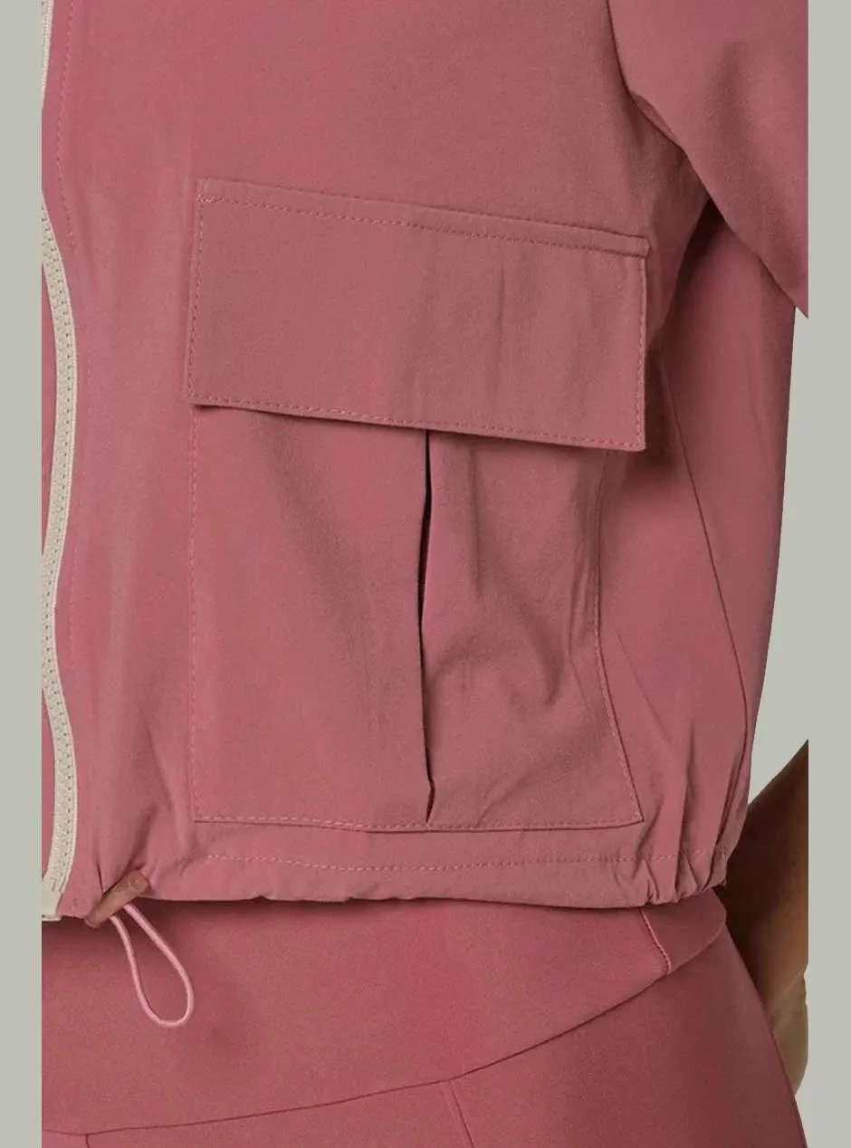 925 Fit Women's Short Coming Waterproof Jacket - Mauve Pink