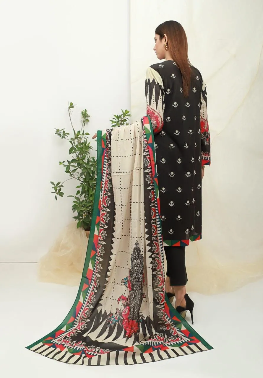 ACE Galleria Digital Embroidered Unstitched 3 Piece Lawn Suit ACE 12011