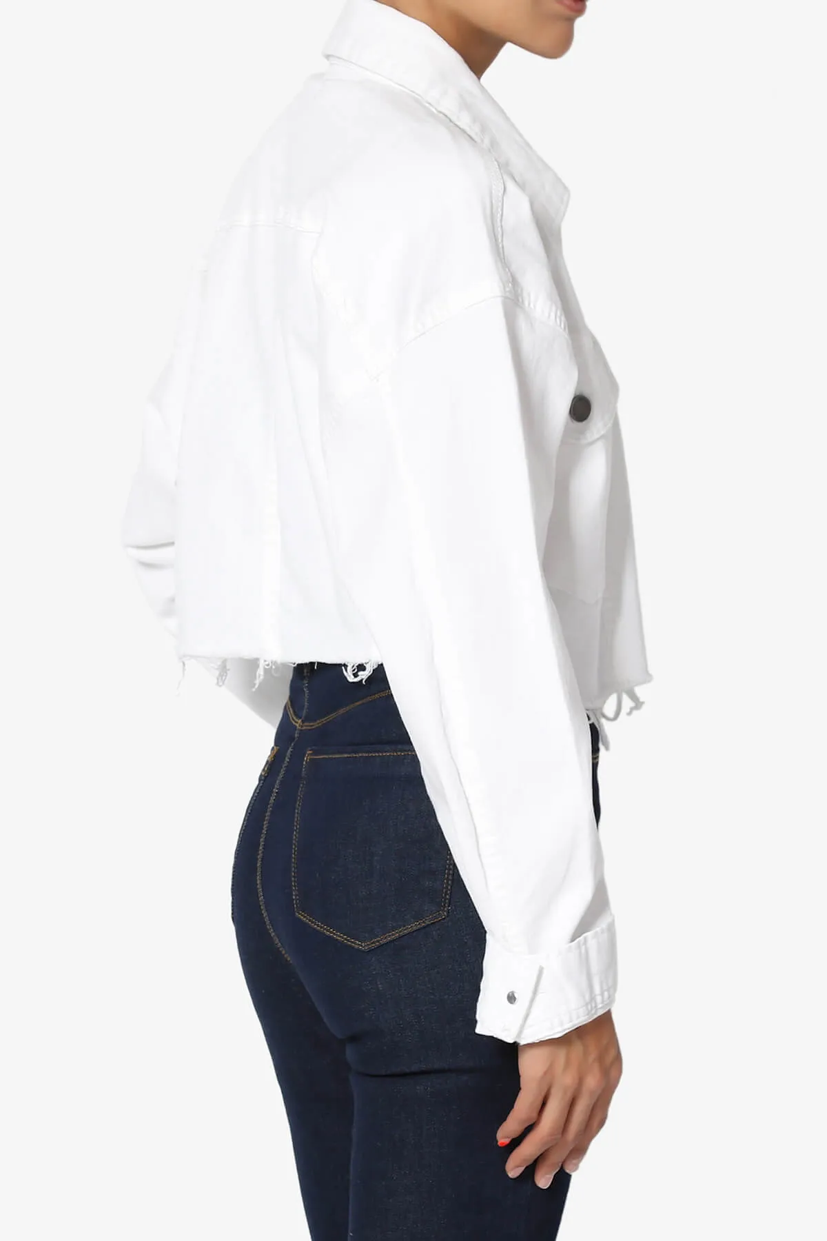 Addiy Oversized Cropped Denim Jacket