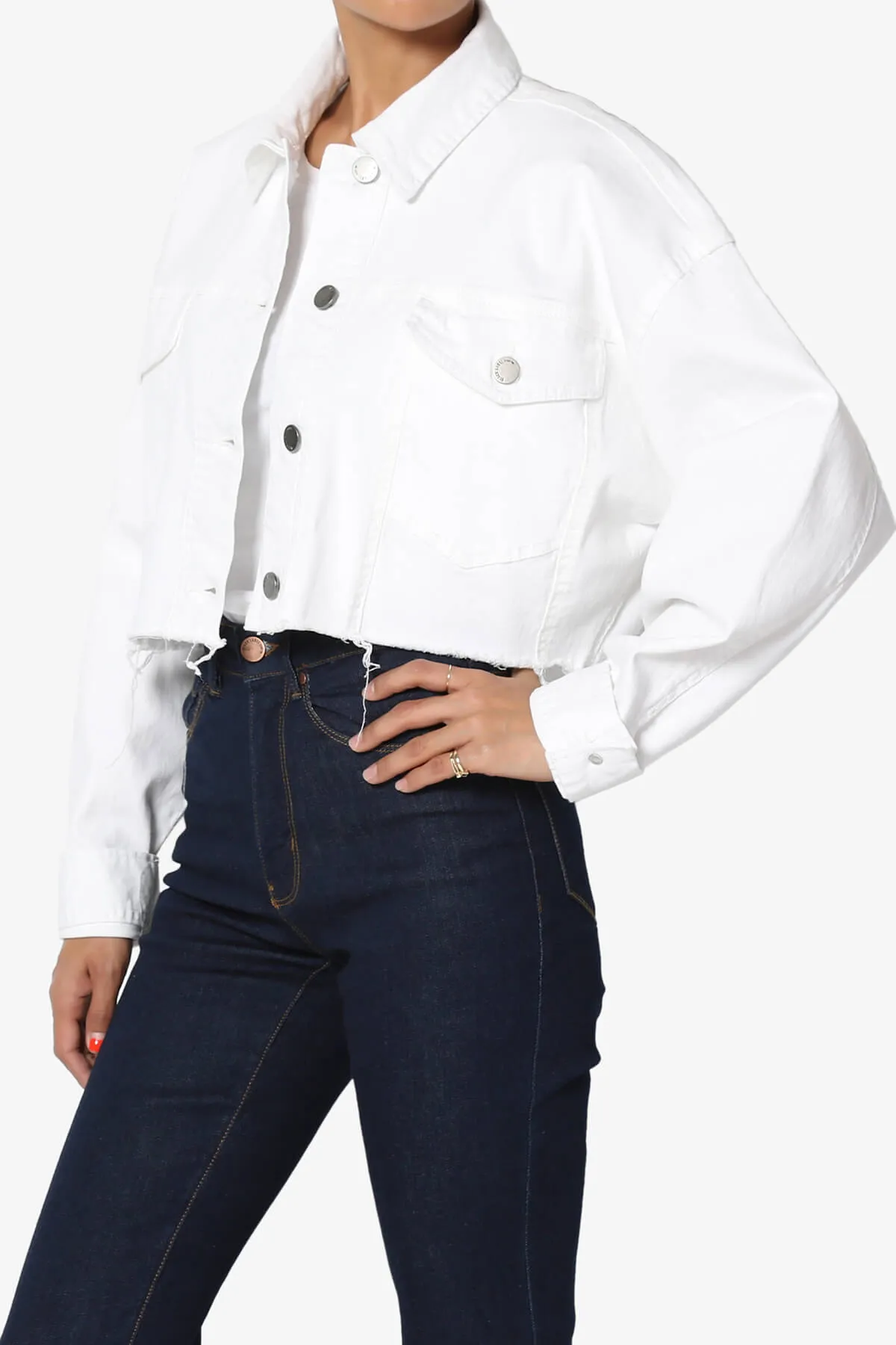 Addiy Oversized Cropped Denim Jacket