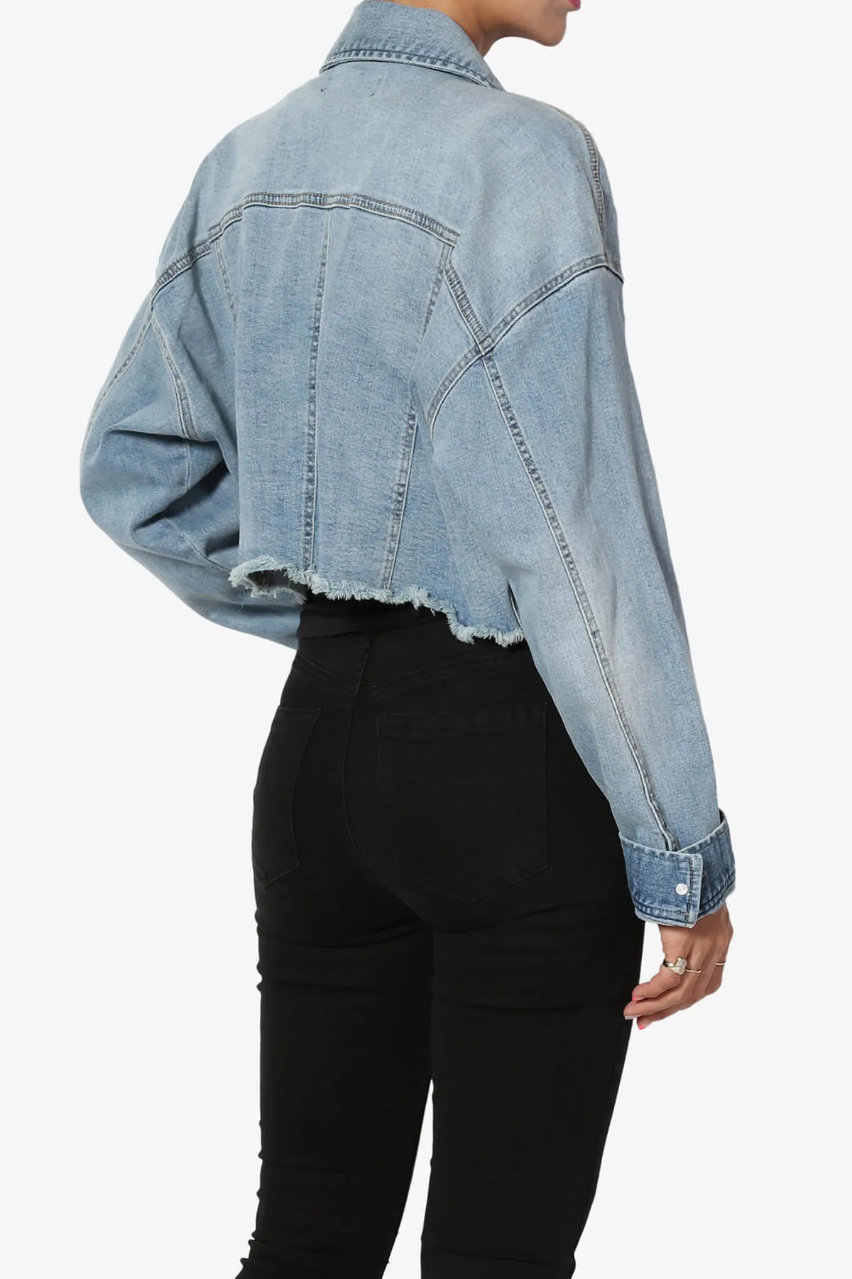 Addiy Oversized Cropped Denim Jacket