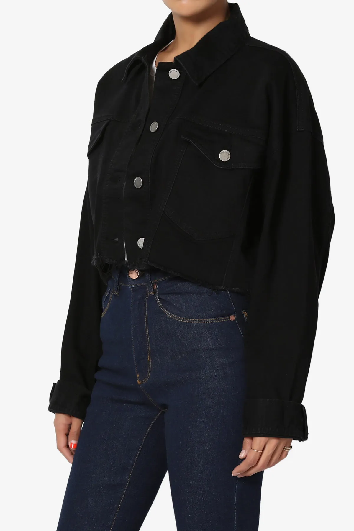 Addiy Oversized Cropped Denim Jacket