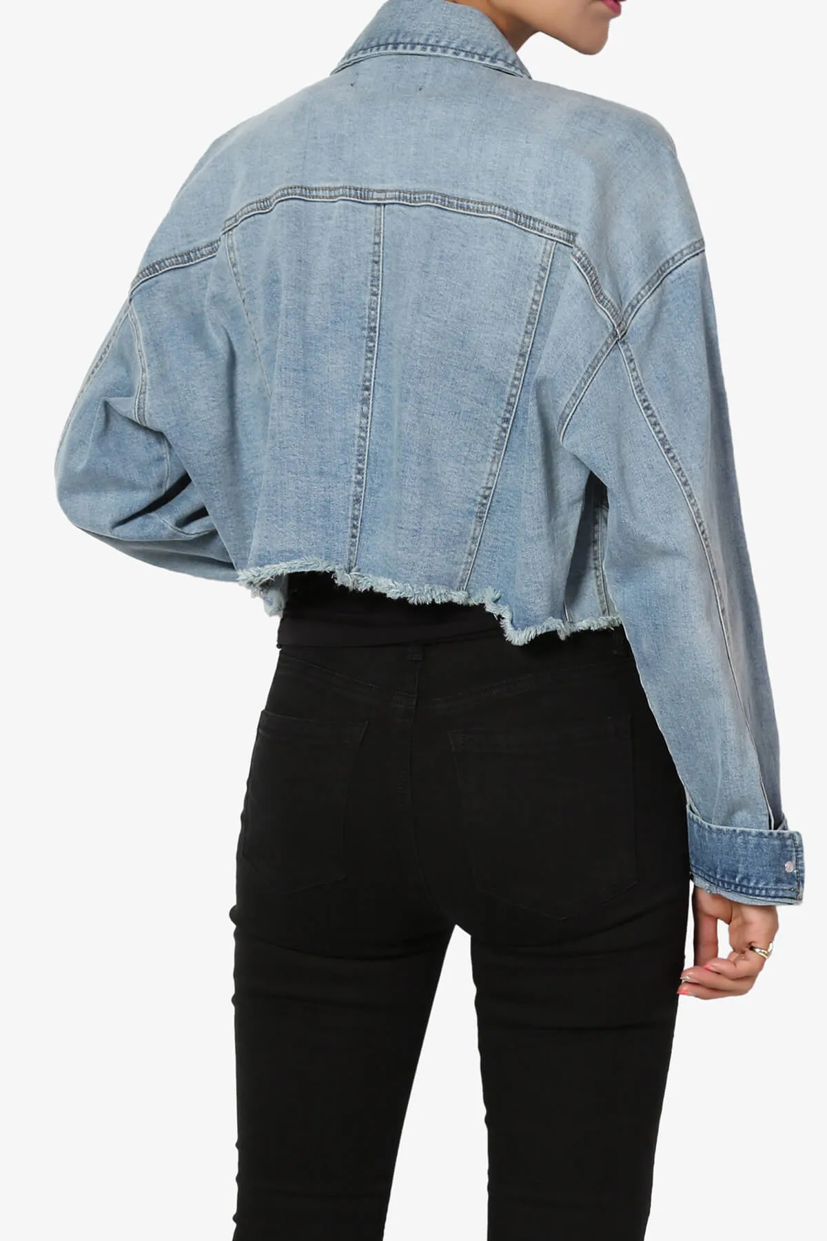 Addiy Oversized Cropped Denim Jacket