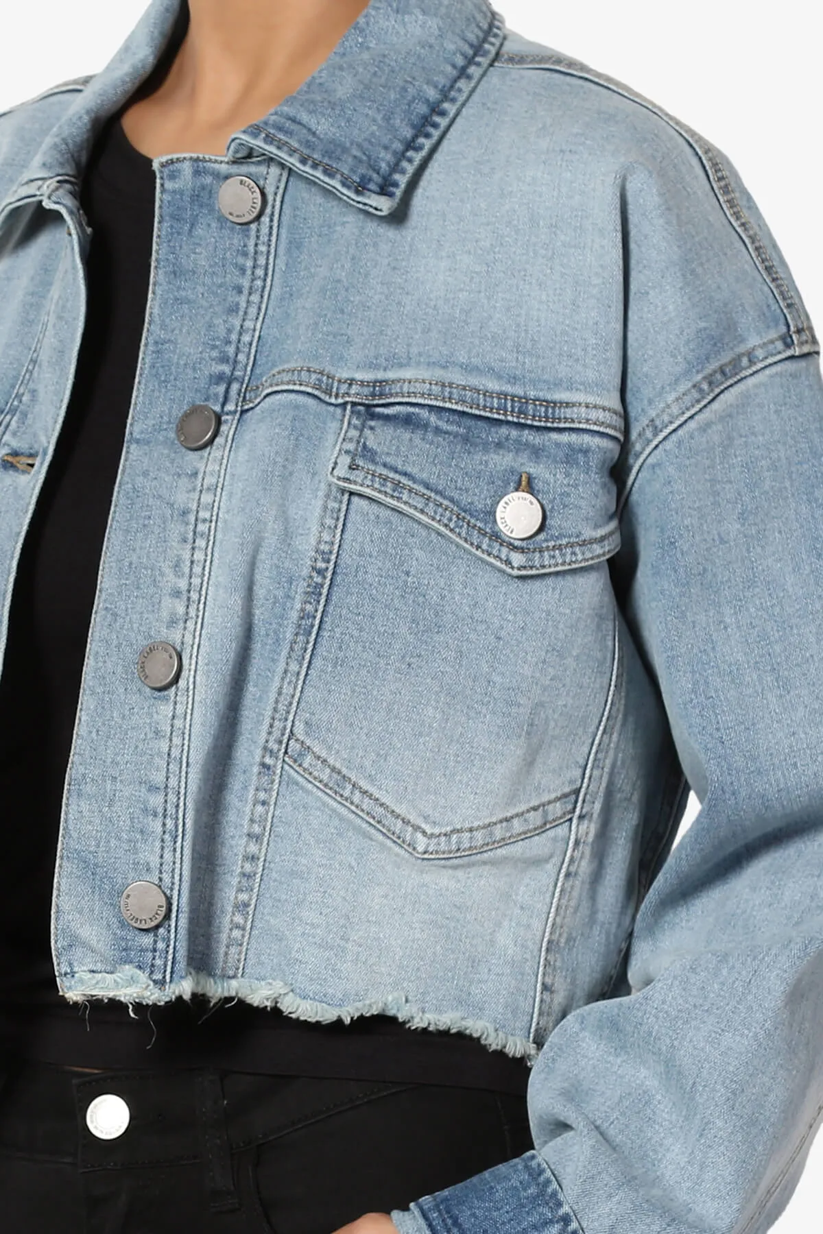 Addiy Oversized Cropped Denim Jacket