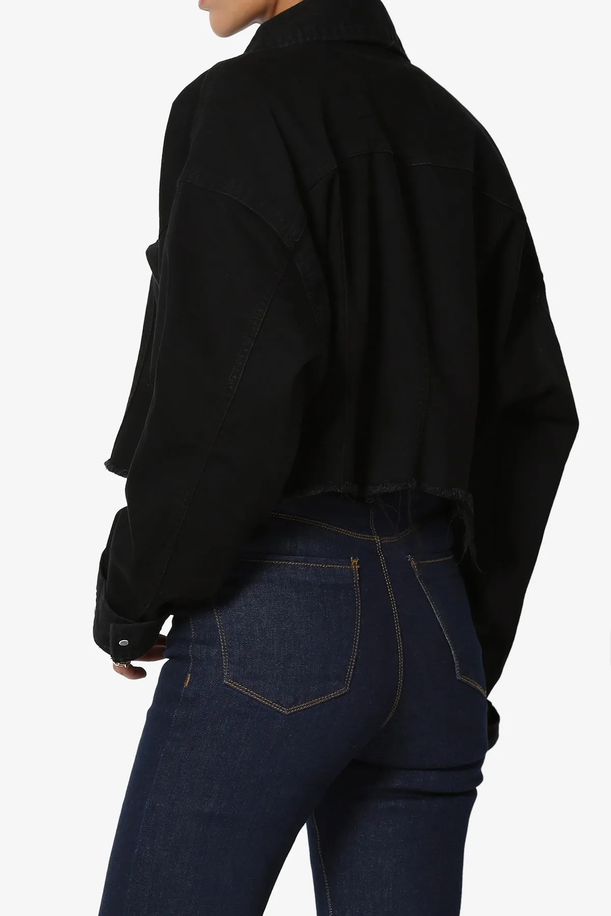 Addiy Oversized Cropped Denim Jacket