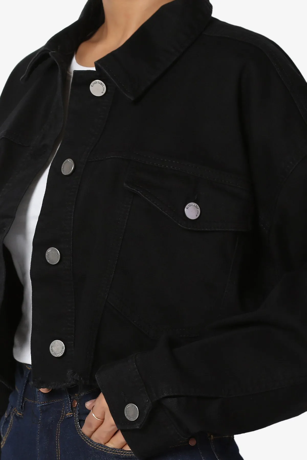 Addiy Oversized Cropped Denim Jacket