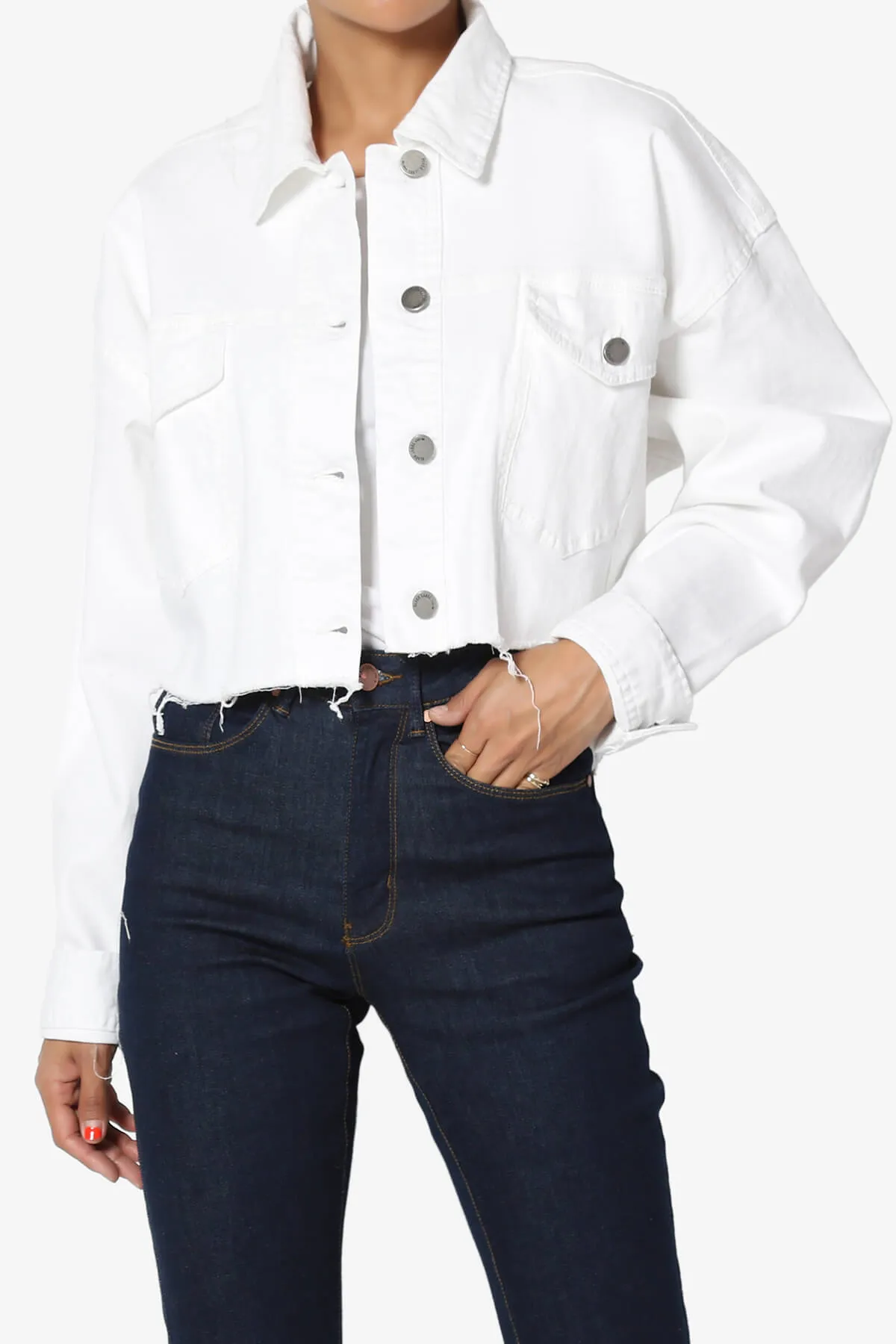 Addiy Oversized Cropped Denim Jacket