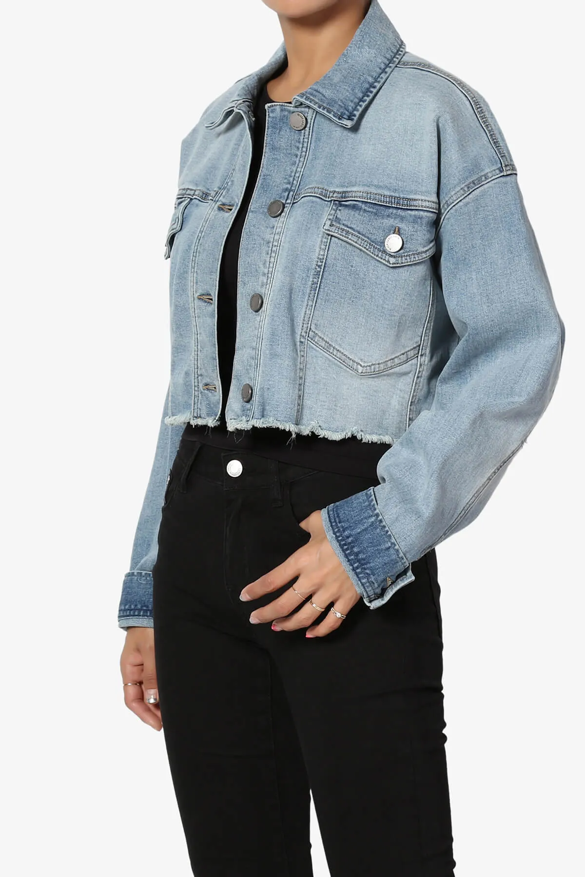 Addiy Oversized Cropped Denim Jacket
