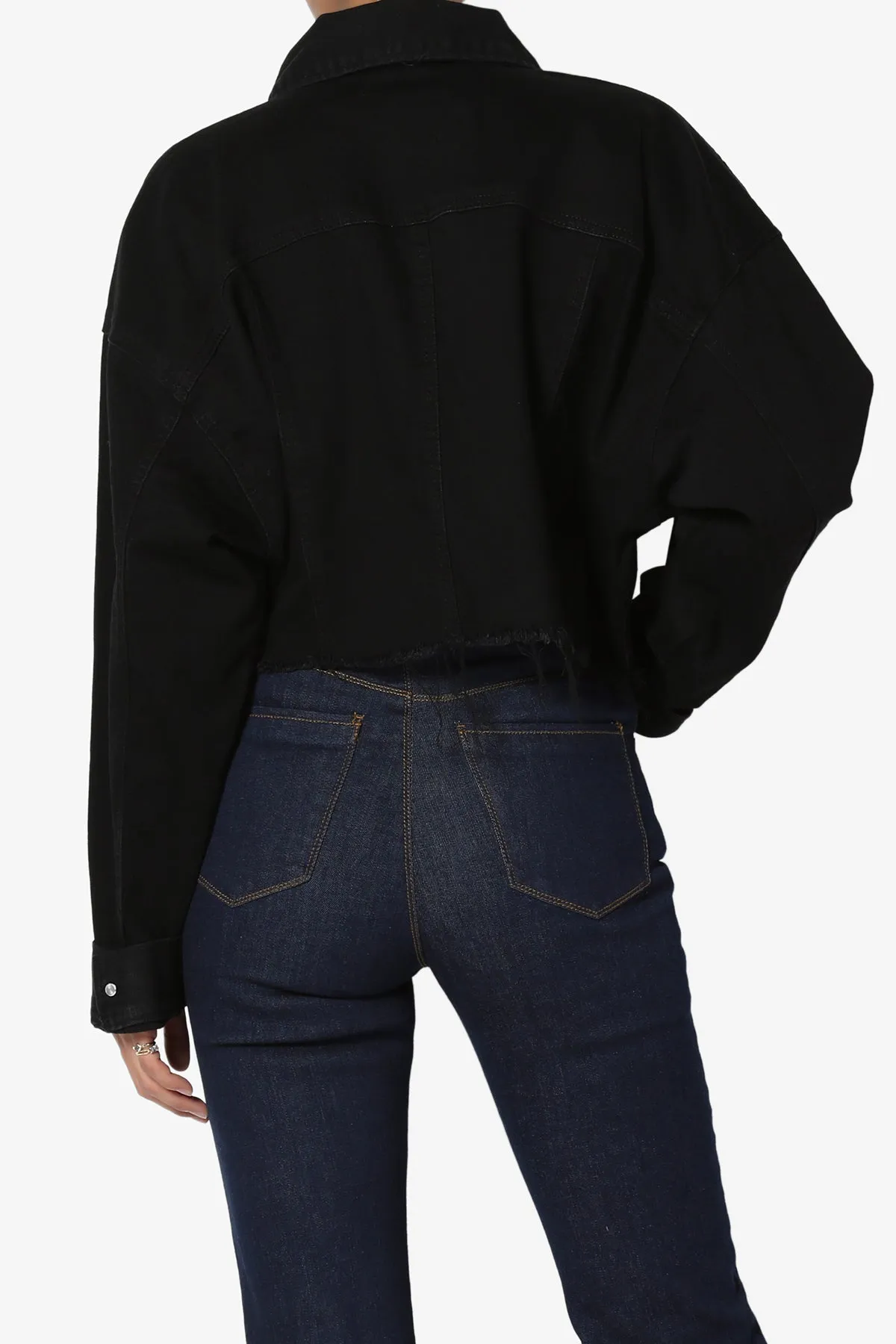 Addiy Oversized Cropped Denim Jacket