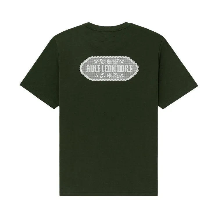 Aimé Leon Dore Printed Lace 'Kombu Green' T-Shirt, Green