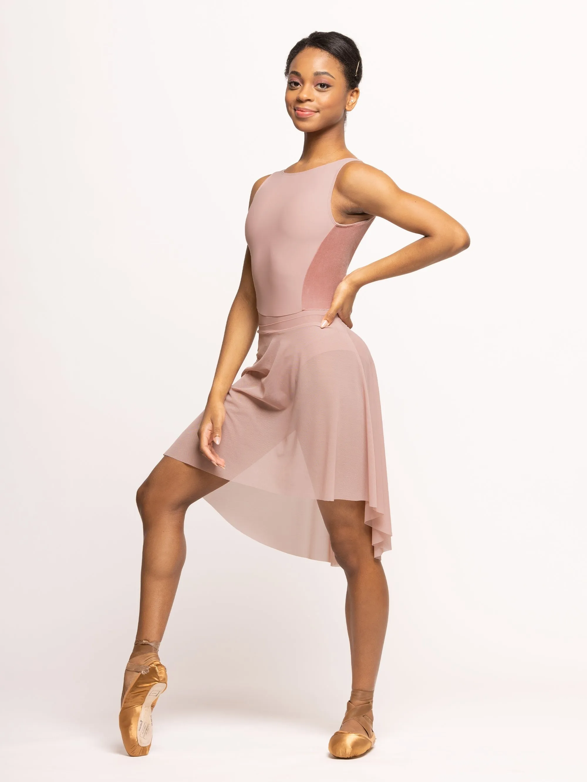 Allison Dusty Rose Velvet Leotard RTW