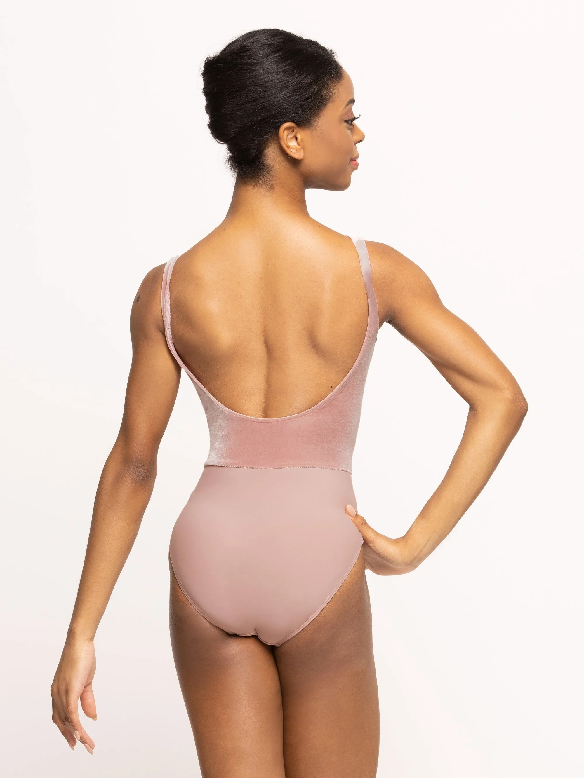 Allison Dusty Rose Velvet Leotard RTW