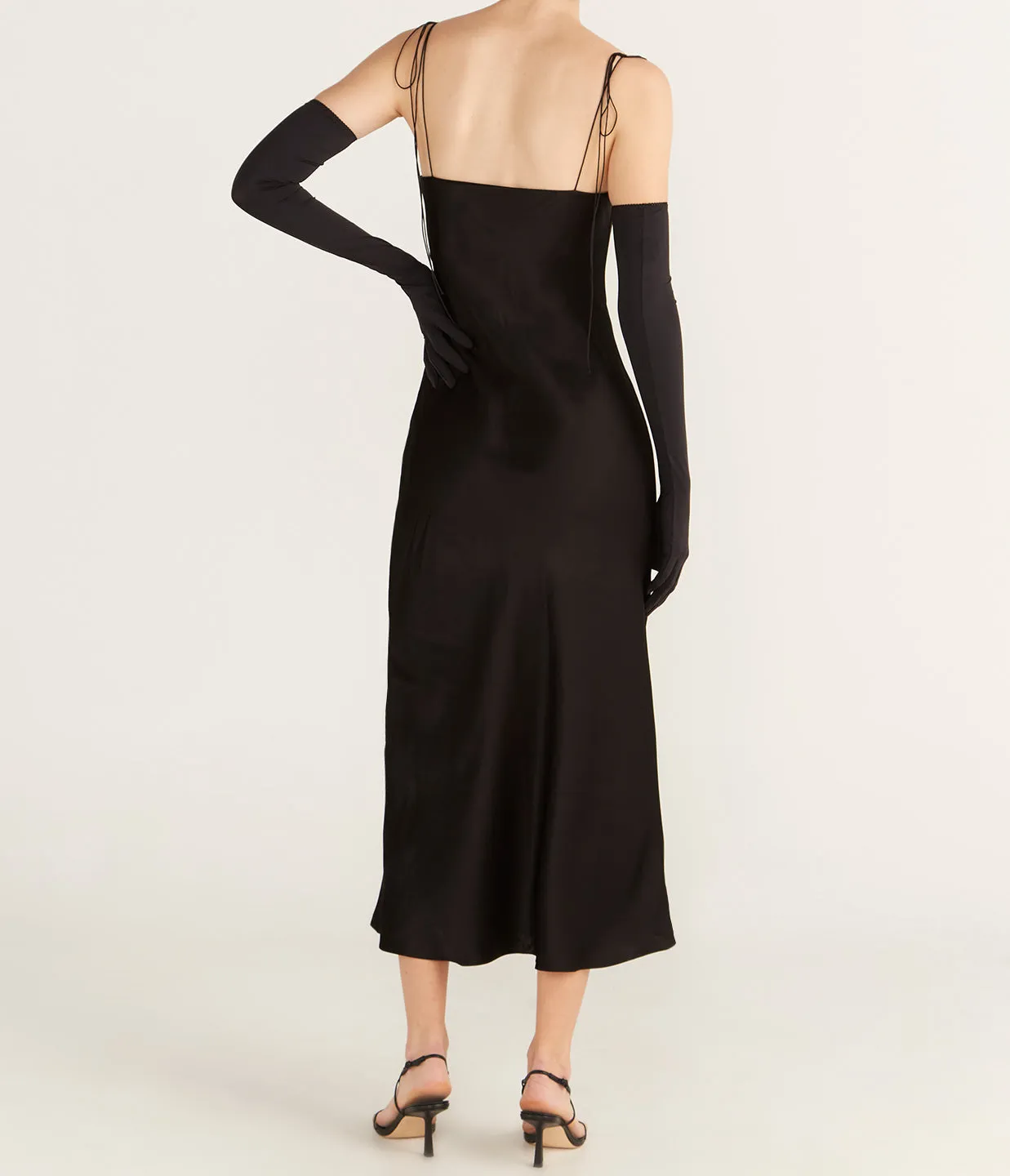Amur Midi Dress in Black and White