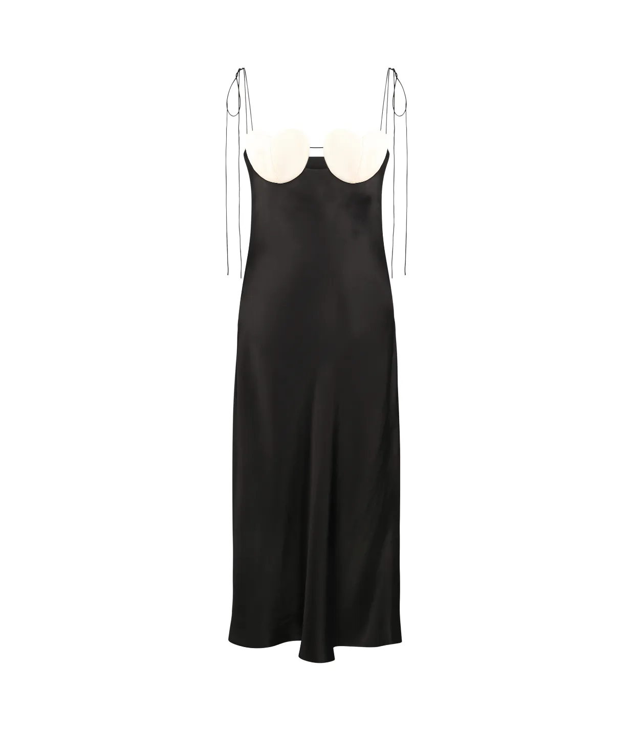 Amur Midi Dress in Black and White