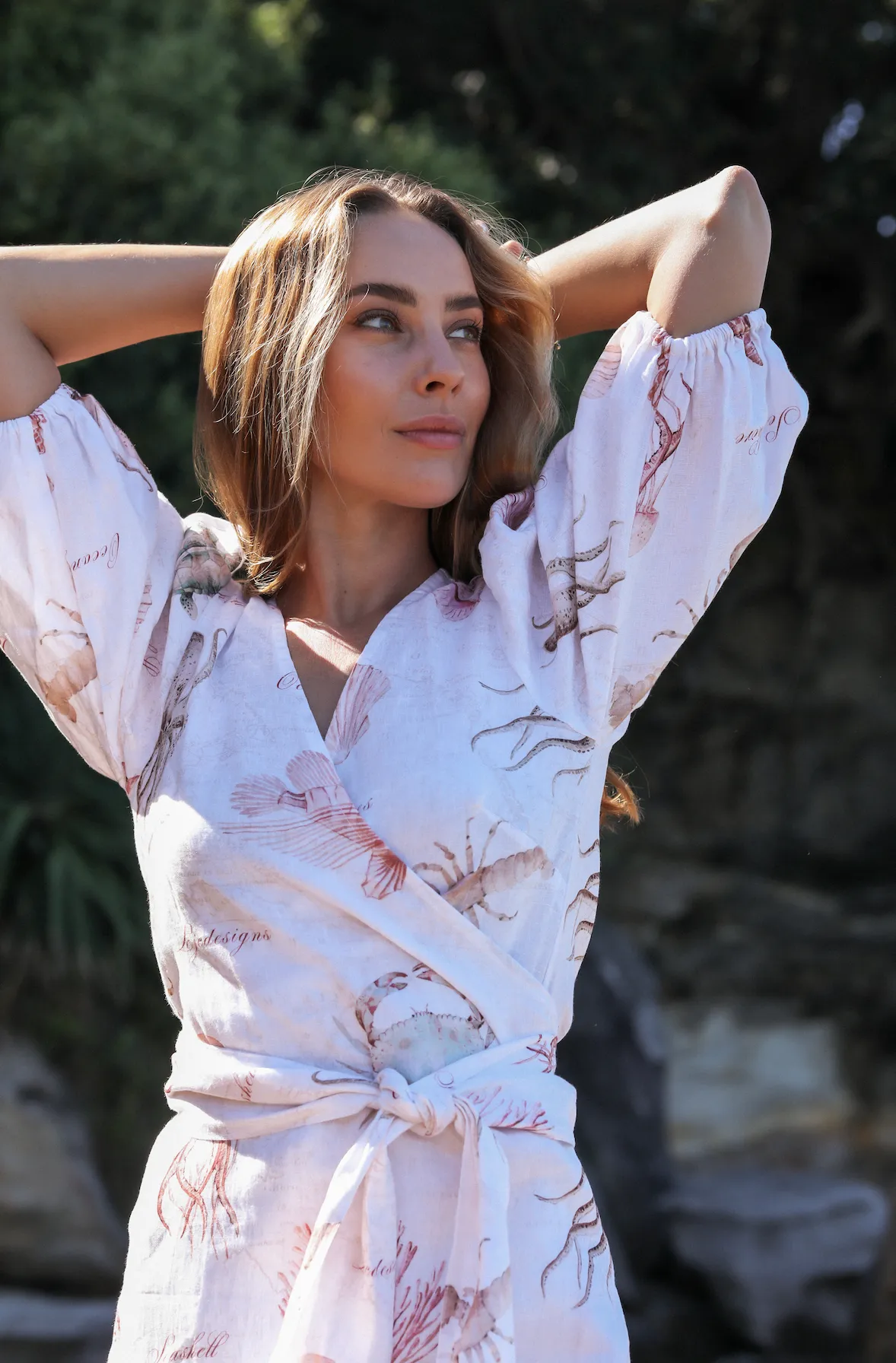 Angie Dress - Printed Linen