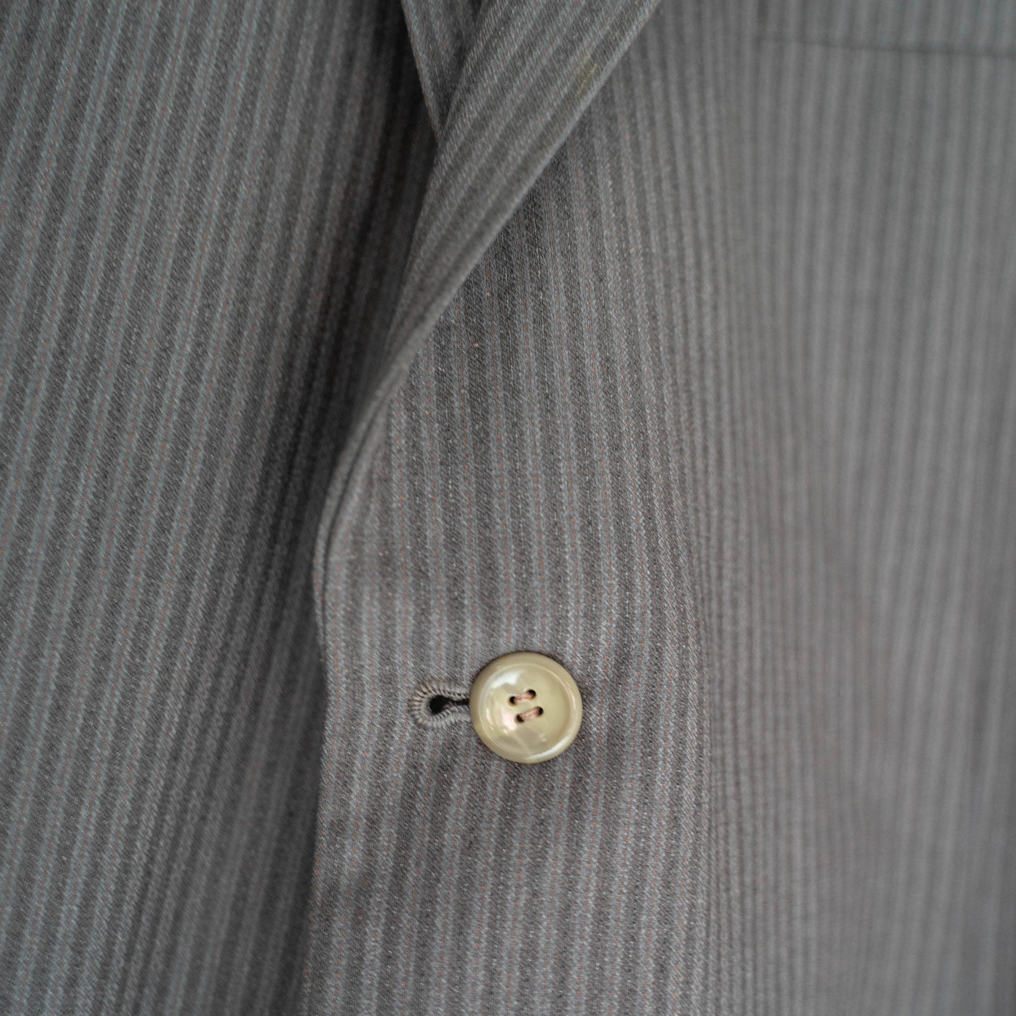 around 1970s Japan vintage gray striped wool tailored jacket