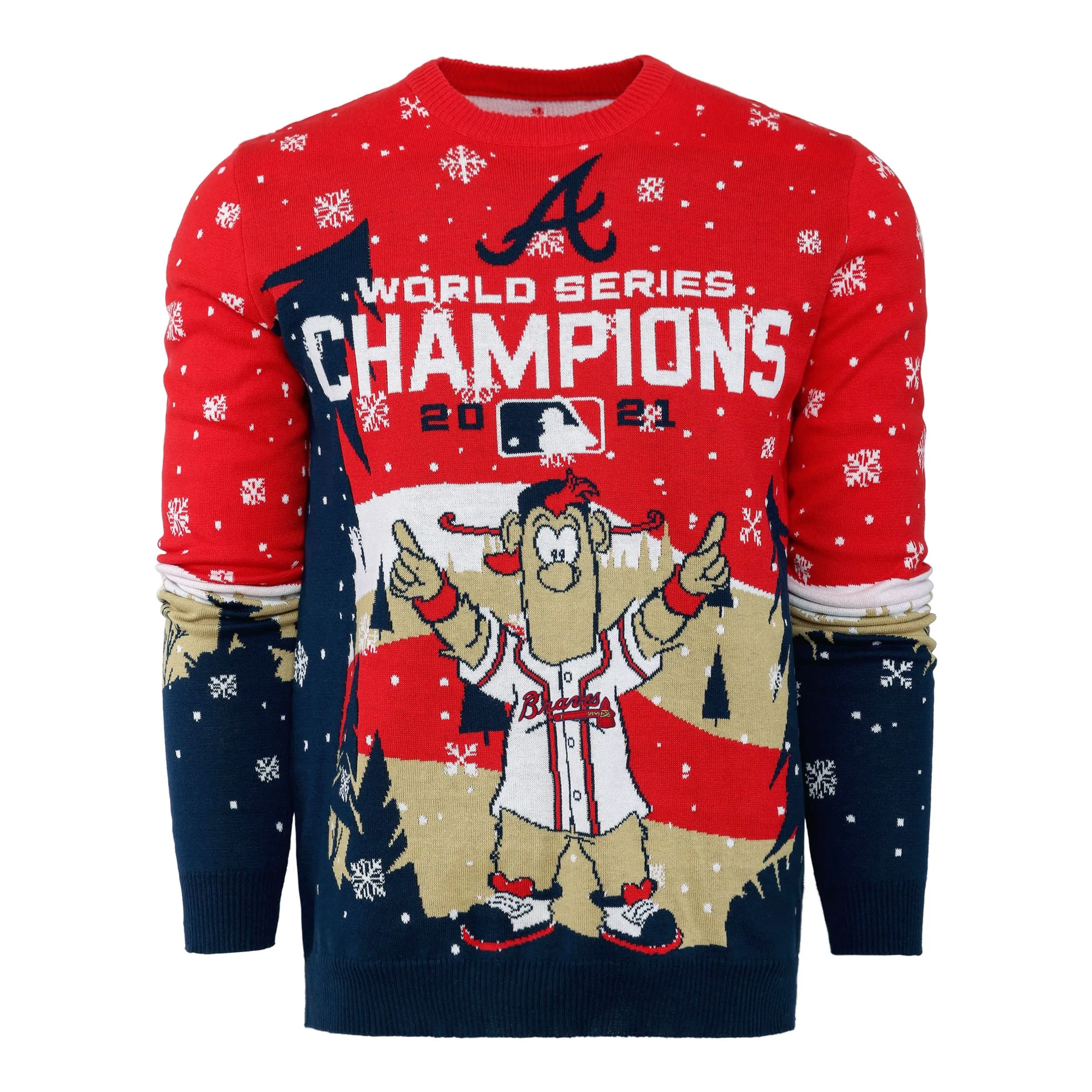 Atlanta Braves MLB 2021 World Series Champions Ugly Sweater