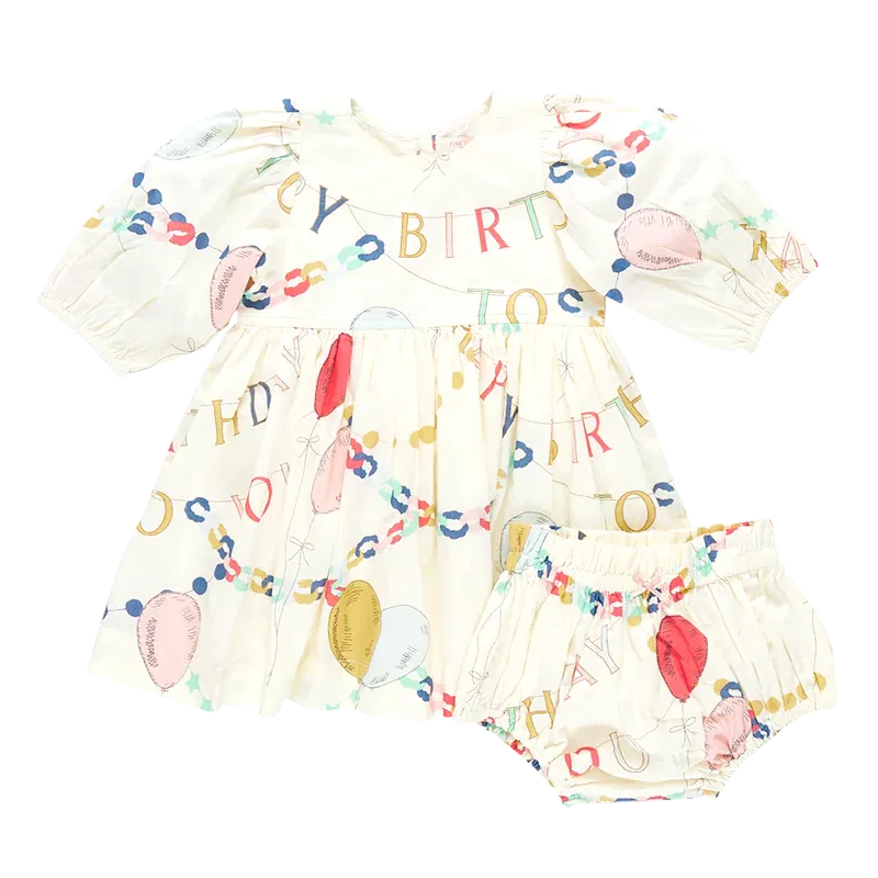 Baby Girls Brooke Dress Set - Birthday Garland