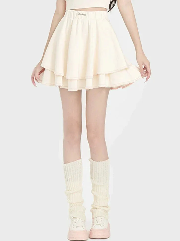 Back Style Collar Polo Ribbon Skirt Shirt Ballet Short