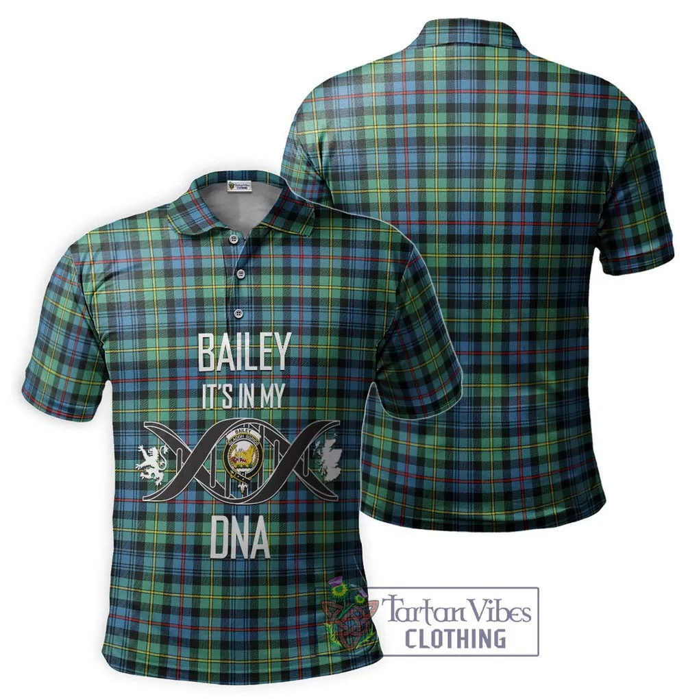 Bailey Ancient Tartan Polo Shirt with Family Crest DNA In Me Style