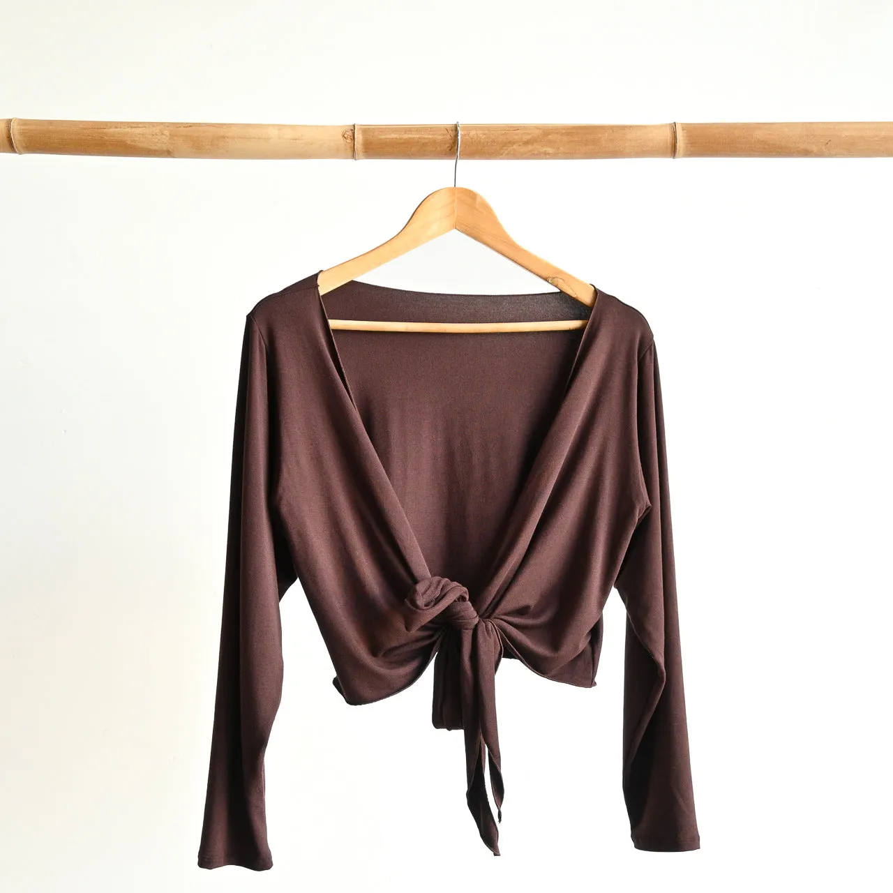Ballet Wrap Top in Bamboo by KOBOMO