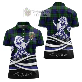 Bannatyne Tartan Women's Polo Shirt with Alba Gu Brath Regal Lion Emblem