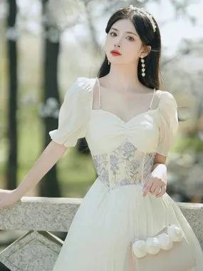 Beth vintage dress, vintage French dress, vintage dress, floral dress, cottagecore dress, French dress, floral dress, 1950s