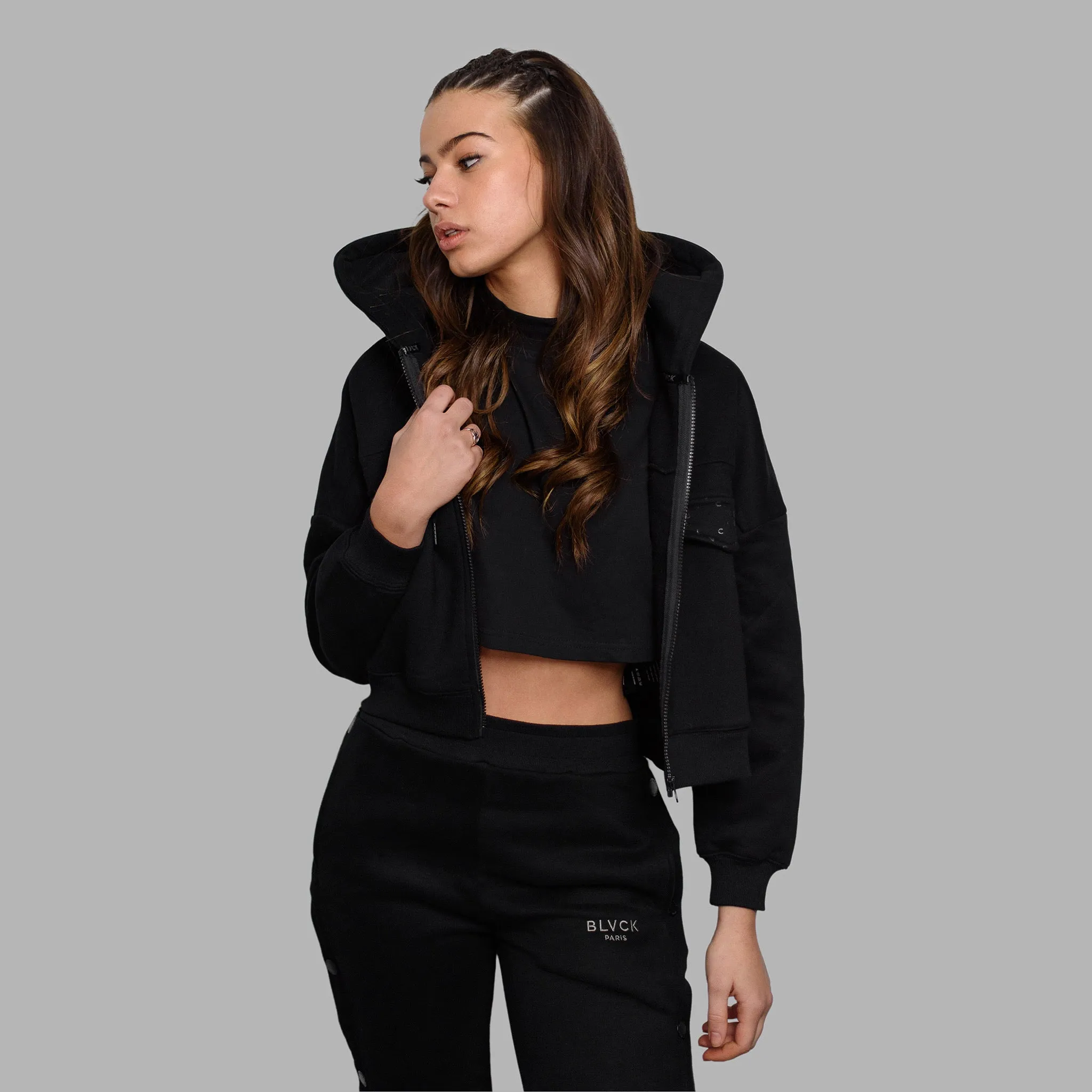 Blvck Monogram Cropped Jacket