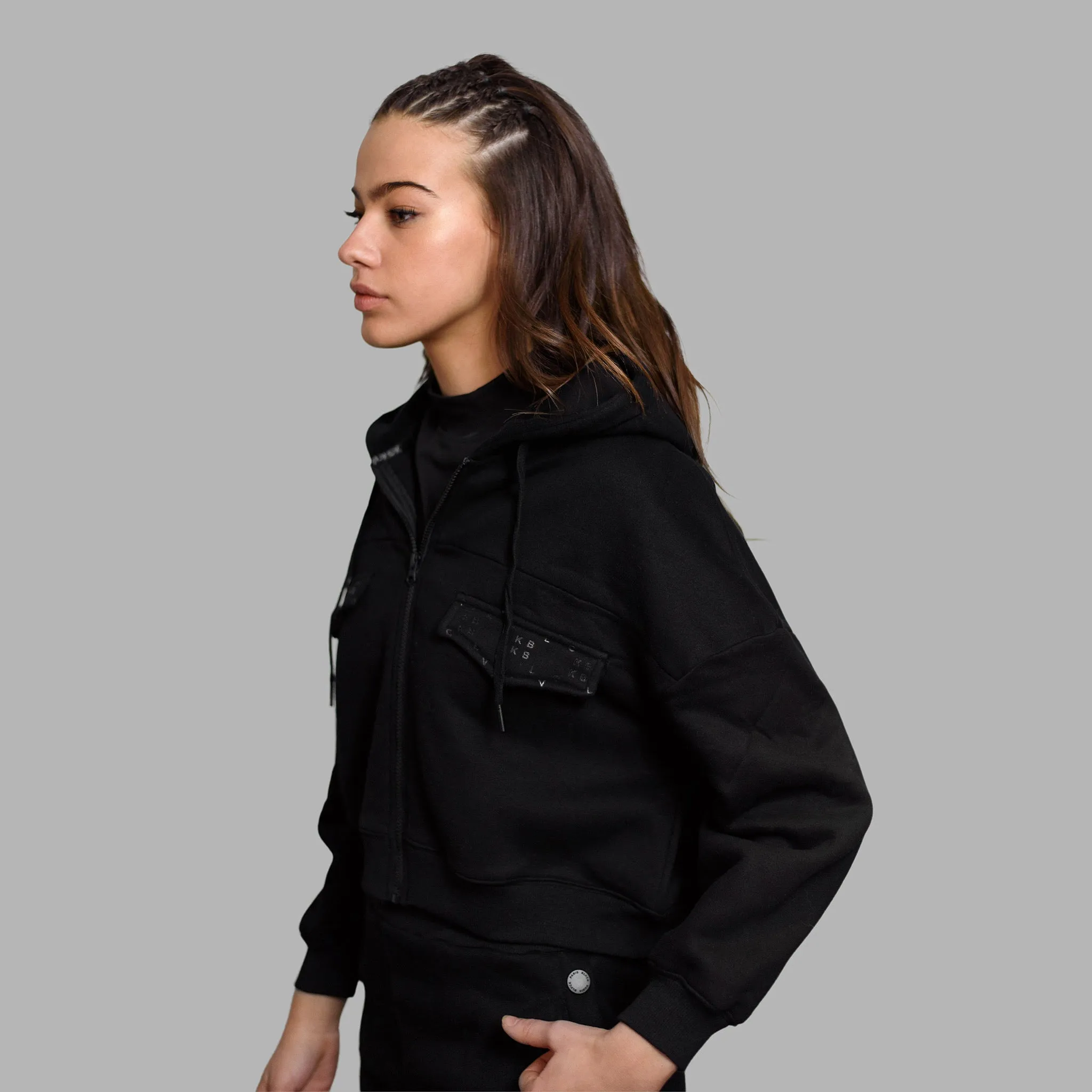 Blvck Monogram Cropped Jacket