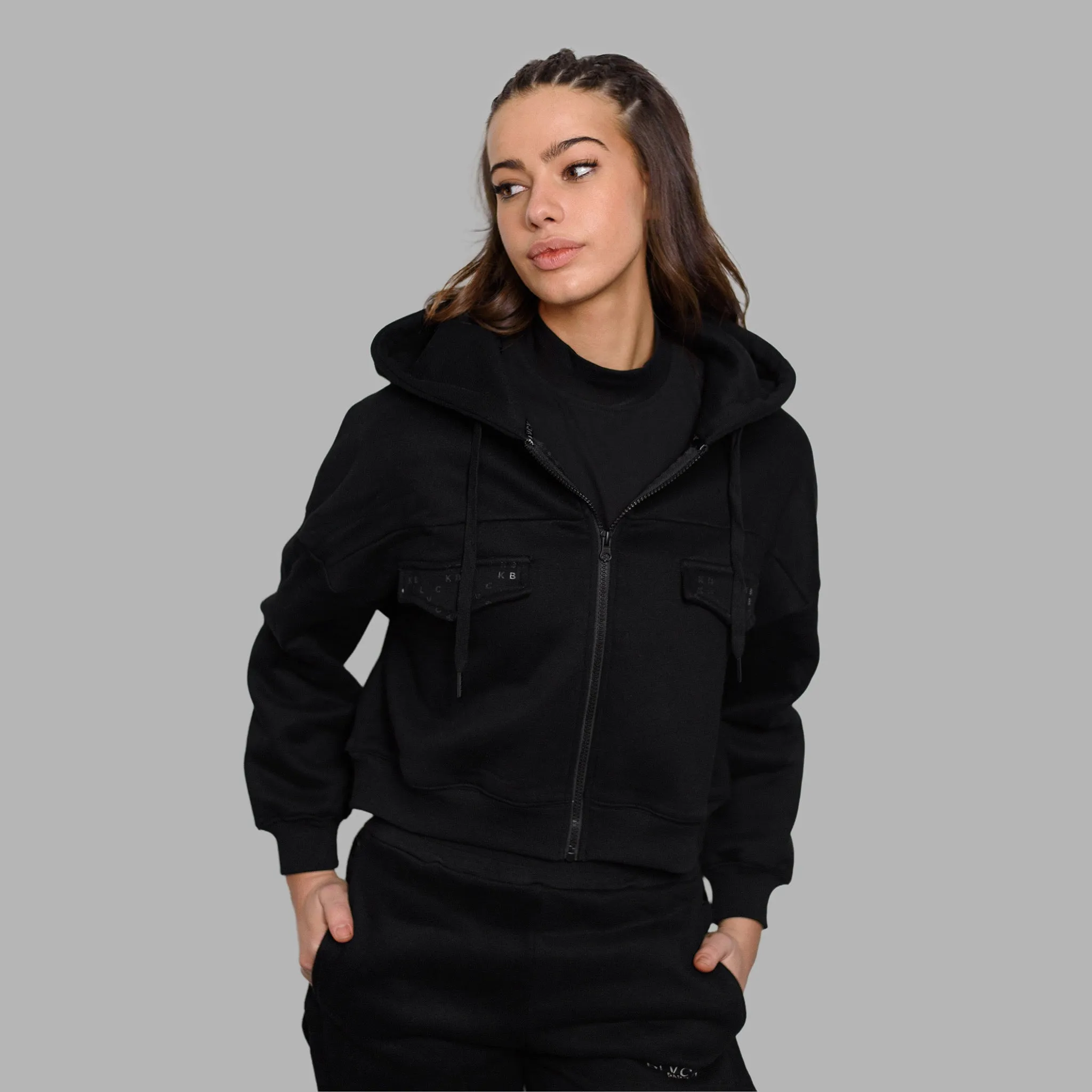 Blvck Monogram Cropped Jacket