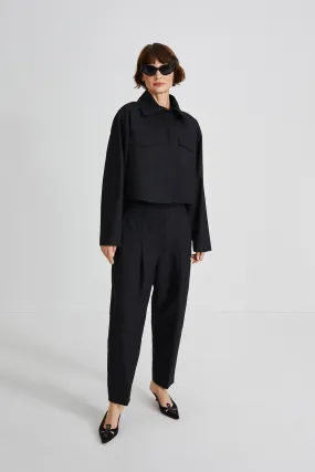 BUSALLA JACKET - BLACK WOOL