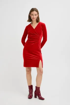 b.young Byperlina Wrap Dress Red