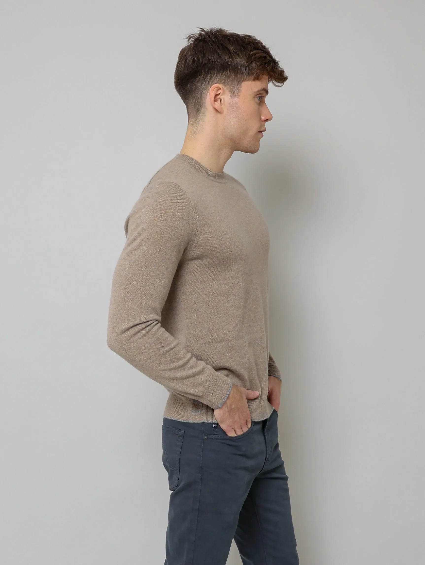 Cashmere Crew Neck Sweater - Sand