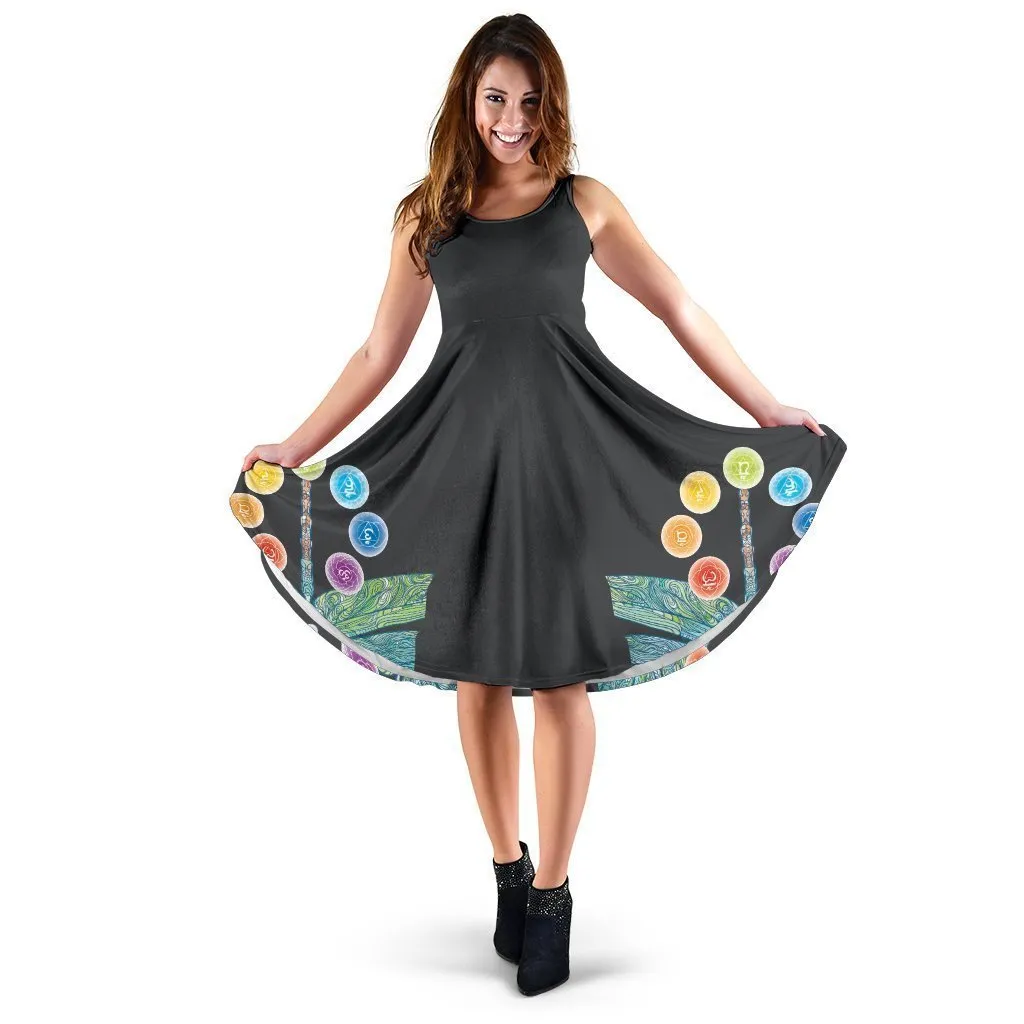 Chakra and Dragonfly Midi Dress Women's Sundresses - Hoodie, Tee, Shirt, Tank