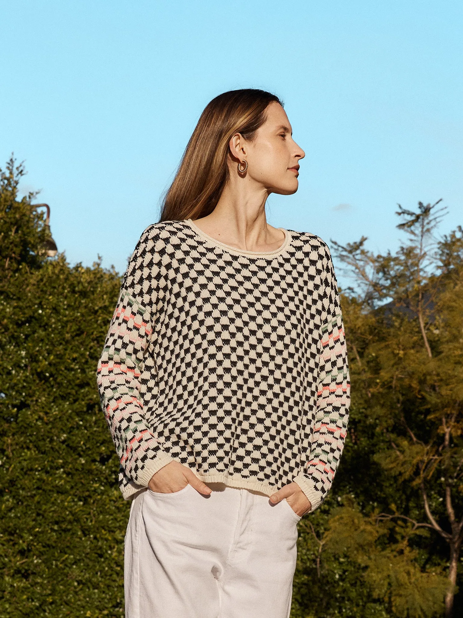 Checked Sweater