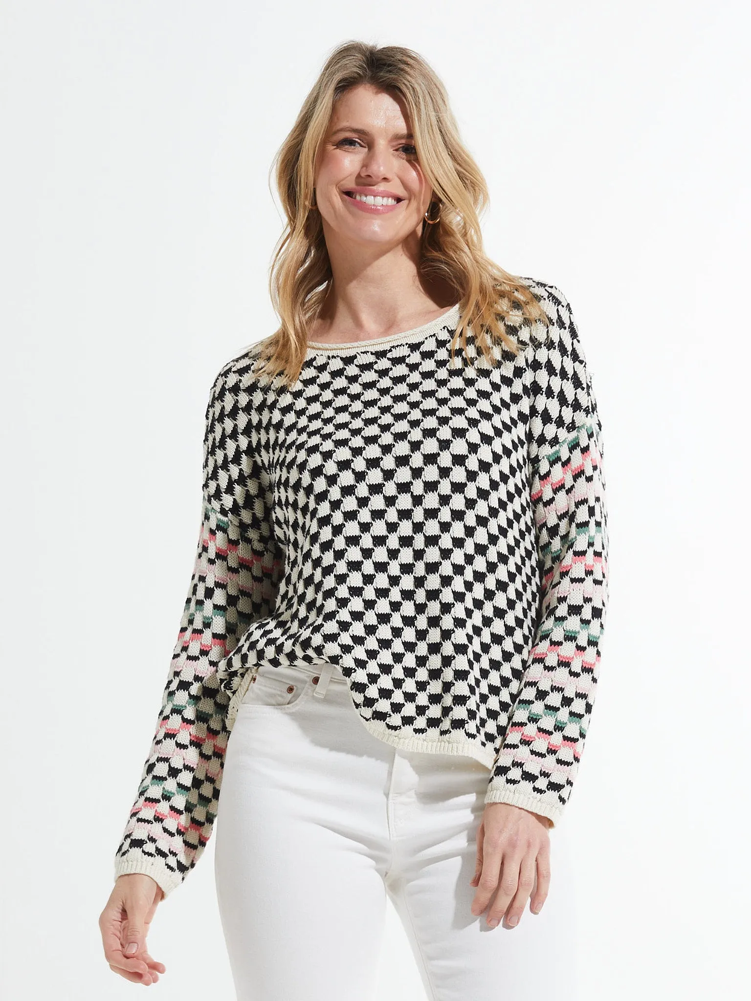 Checked Sweater