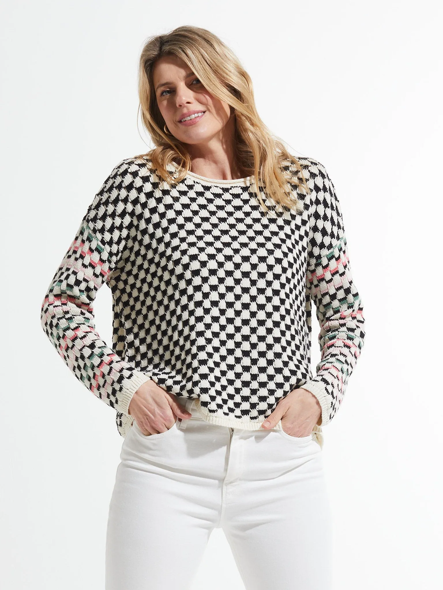 Checked Sweater