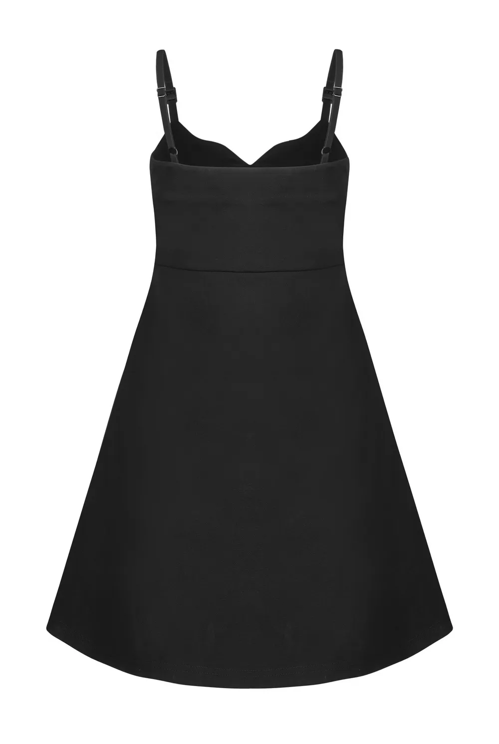 Chic V-Neck Dress with Detachable Chain Accent
