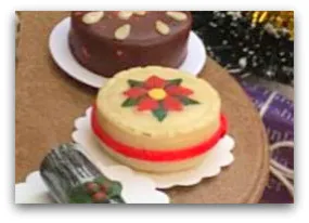 Christmas Cake Round - Miniature