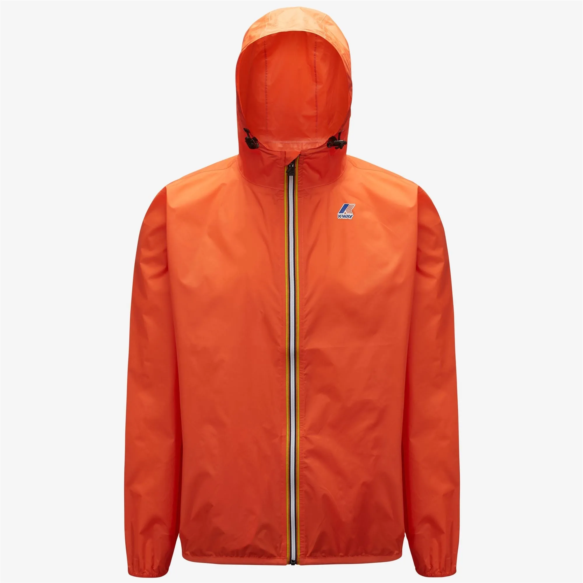 Claude - Unisex Packable Full Zip Waterproof  Rain Jacket in Orange