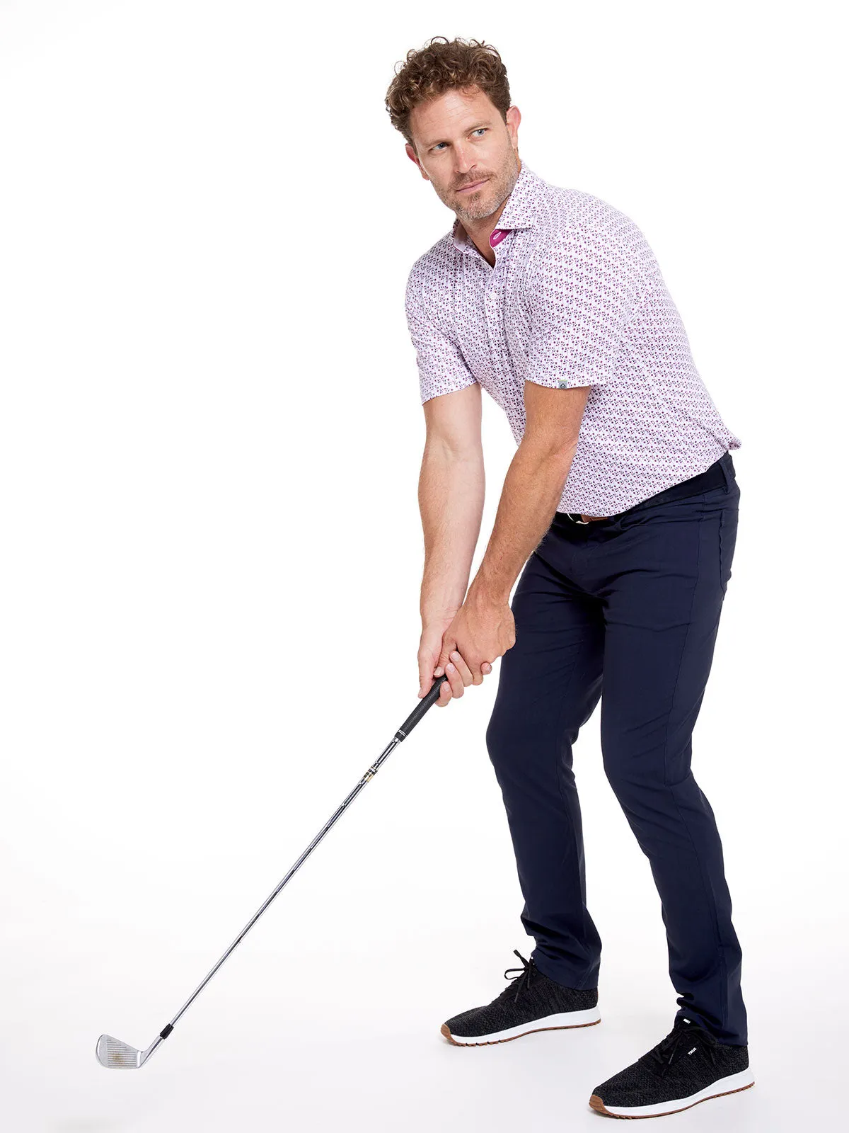 Cloud Lightweight Polo - Petals Print