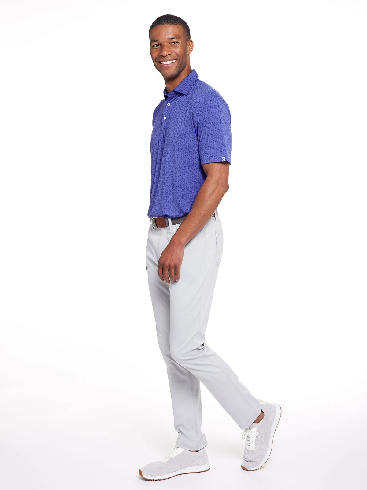 Cloud Lightweight Polo - Petals Print