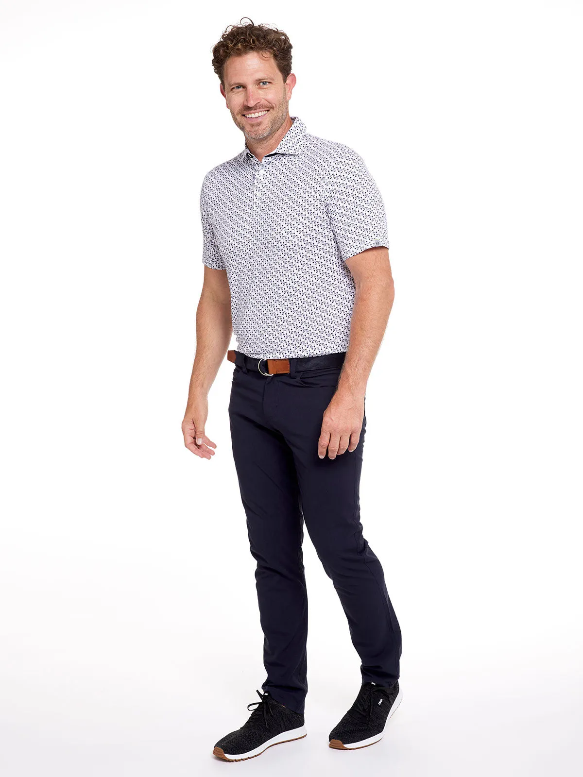 Cloud Lightweight Polo - Petals Print