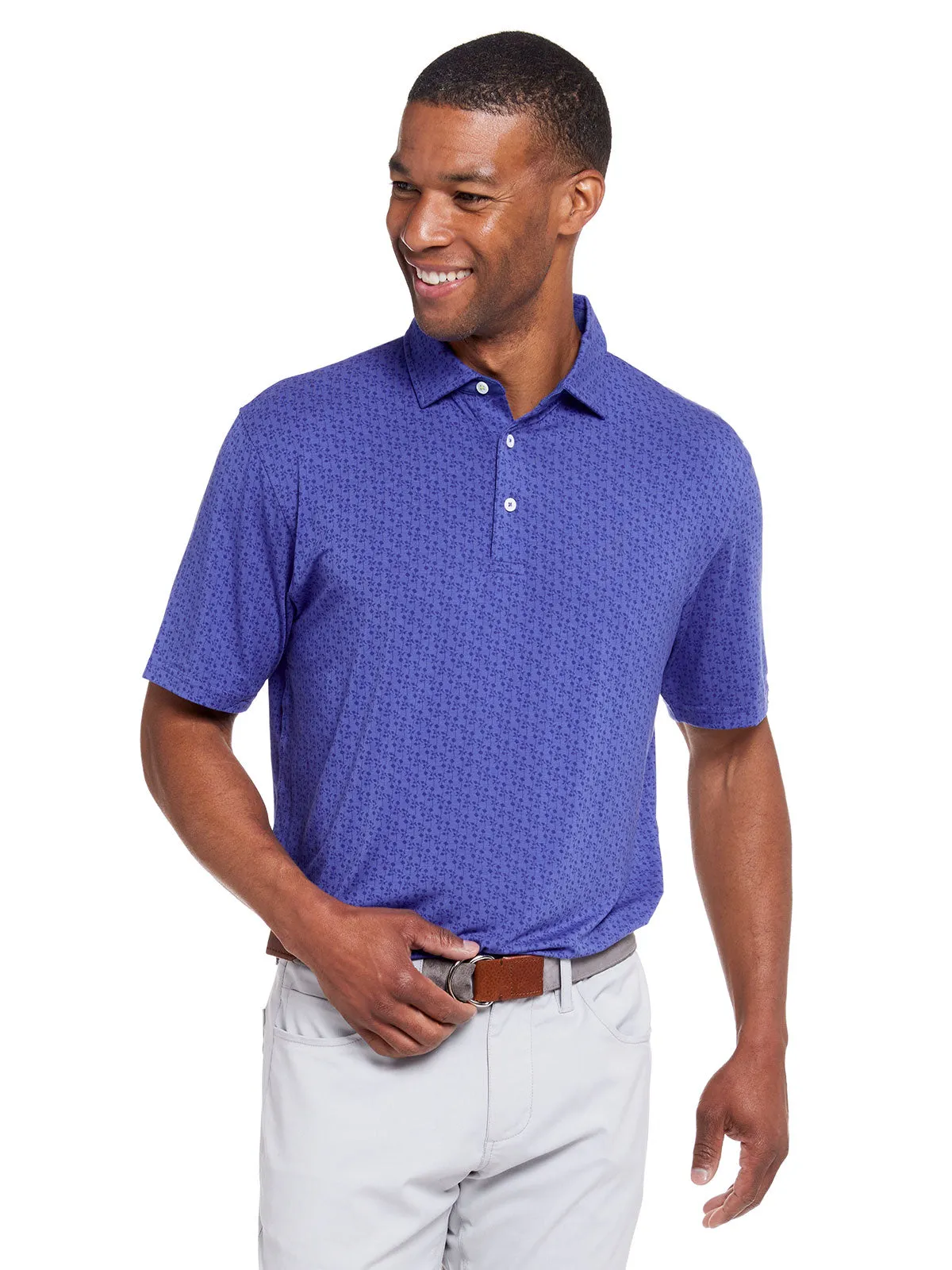 Cloud Lightweight Polo - Petals Print