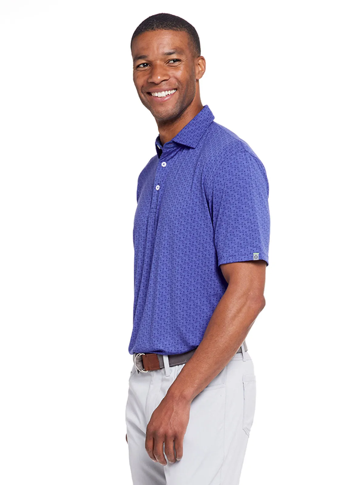 Cloud Lightweight Polo - Petals Print