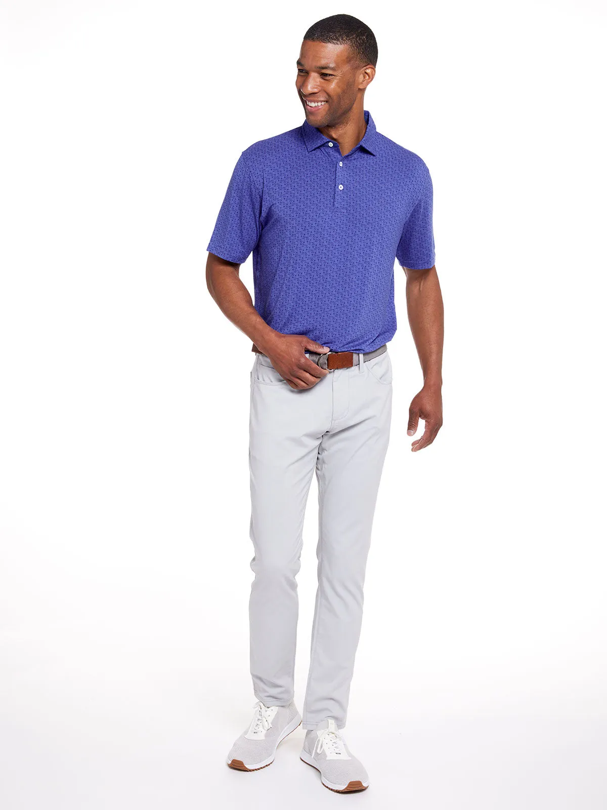 Cloud Lightweight Polo - Petals Print