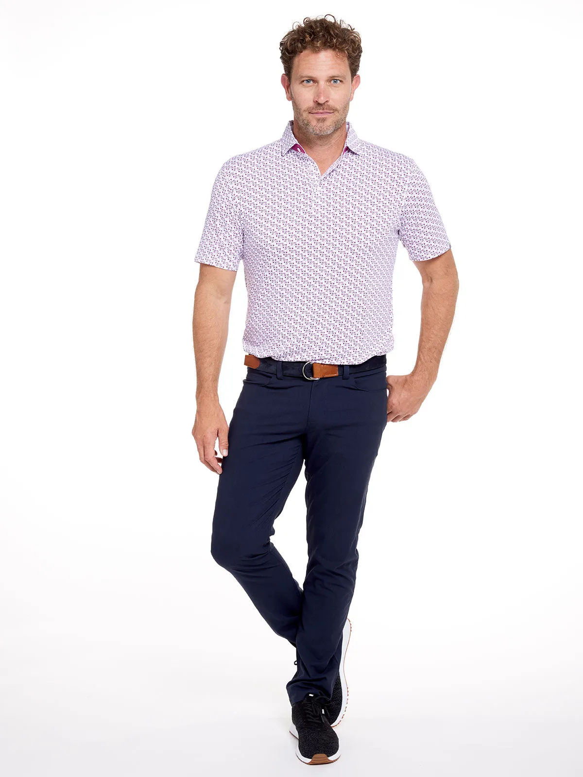 Cloud Lightweight Polo - Petals Print